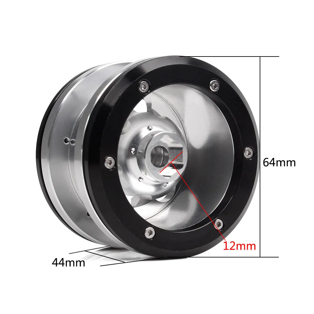 4 шт. 2,2 дюйма металлический Beadlock обод колеса/концентратор для 1/10 RC Рок Гусеничный осевой SCX10 RR10 90053 AX10 Wraith 90056 90045 YETI 90026