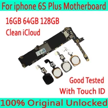 16 Гб 64 Гб 128 ГБ для iphone 6 S Plus материнская плата, оригинальная разблокированная для iphone 6 S Plus логическая плата с сенсорным ID/без сенсорного ID