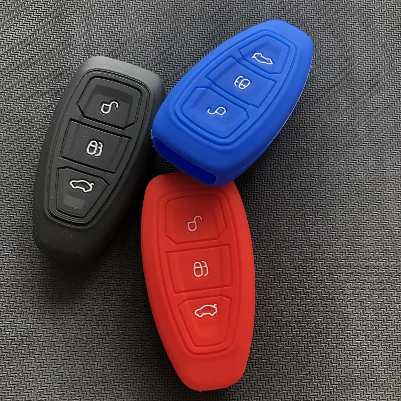 Автомобильный ключ аксессуар чехол силиконовый Hodler для Ford Kuga Focus Ecosport Fiesta Mondeo C-Max B-Max 3 кнопки Smart Remote Shell