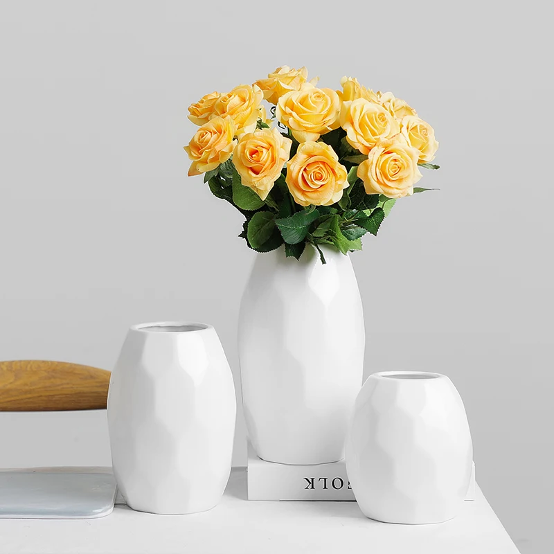 

Creative Nordic Ceramic Vases Living Room Table Decoration Modern Fashion Ceramic Flower Vase Home Wedding Decor Accessories