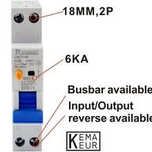 RCBO LNC1-40 6KA 40A AC Тип kema CERTIFIIED выключатель остаточного тока