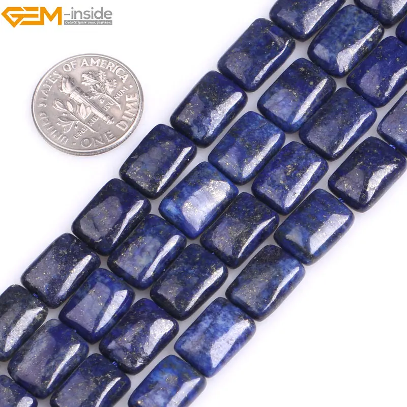 

Rectangle Lapis Lazuli Stone Beads For Jewelry Making Dyed Color 8x13mm 15inches DIY Jewellery FreeShipping Wholesale Gem