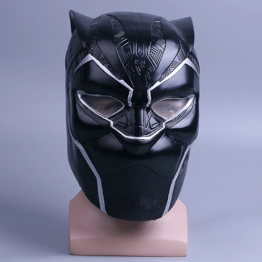 High Quality 2018 AvengersInfinity War Black Panther T'Challa Helmet Mask Halloween Costume Mask Cosplay Men's PVC (2)