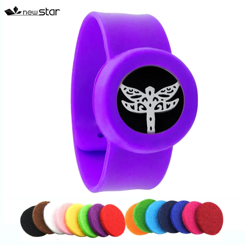 Children's Aromatherapy Dragonfly Stainless Steel Diffuser Locket Mosquito Repellent Silicone