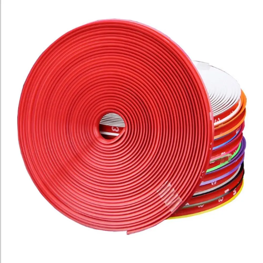 8 м сплошное колесо хорошо КРЫЛО декоративные края ленты литья отделка Защитная полоска Горячая - Цвет: Красный