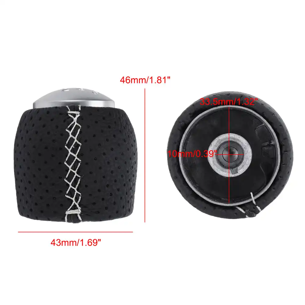 yeehao 6 Gear Shift Knob Leather Hood for Alfa Romeo 159 Brera Spider,Black 05-11