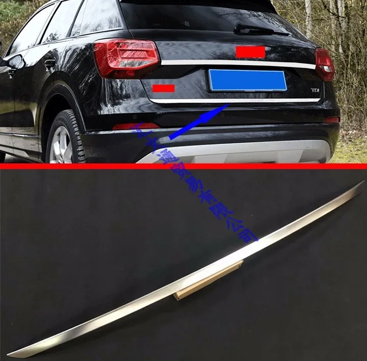 

For AUDI Q2 2018 2019 Stainless steel Tail Gate Door Cover Trim Rear Trunk Molding Bezel Styling Sticker Garnish