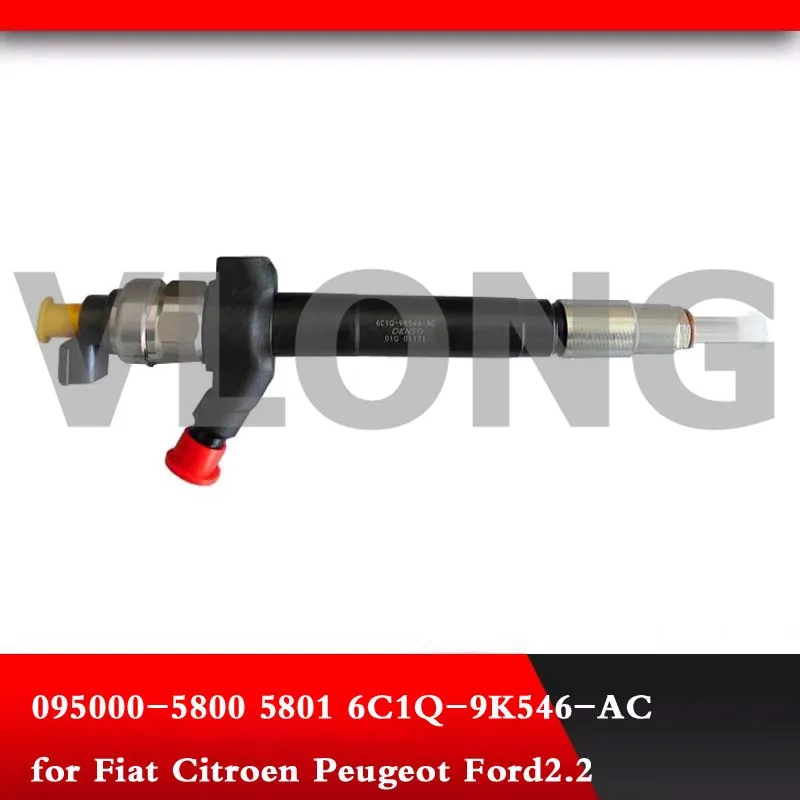 Подлинный и абсолютно common rail fule инжектор 095000-5800 6C1Q-9K546-AC для Citroen 2,2/Fiat 2,2/Ford 2,2 peugeot