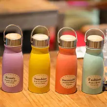 Botella de Agua de acero inoxidable Portátil Multicolor Viajes Deporte Ciclismo Camping Botella de Agua Jugo de Taza de Leche de Regalo Potable Bottle45