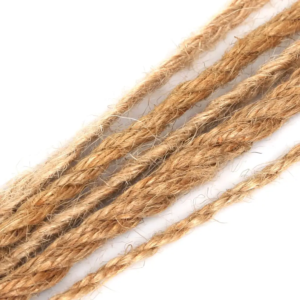 2/4/6mm Burlap Ribbon 5M/lot Natural Hessian jute Twine Rope For DIY Rustic Wedding Christmas Party Decoration Accessories