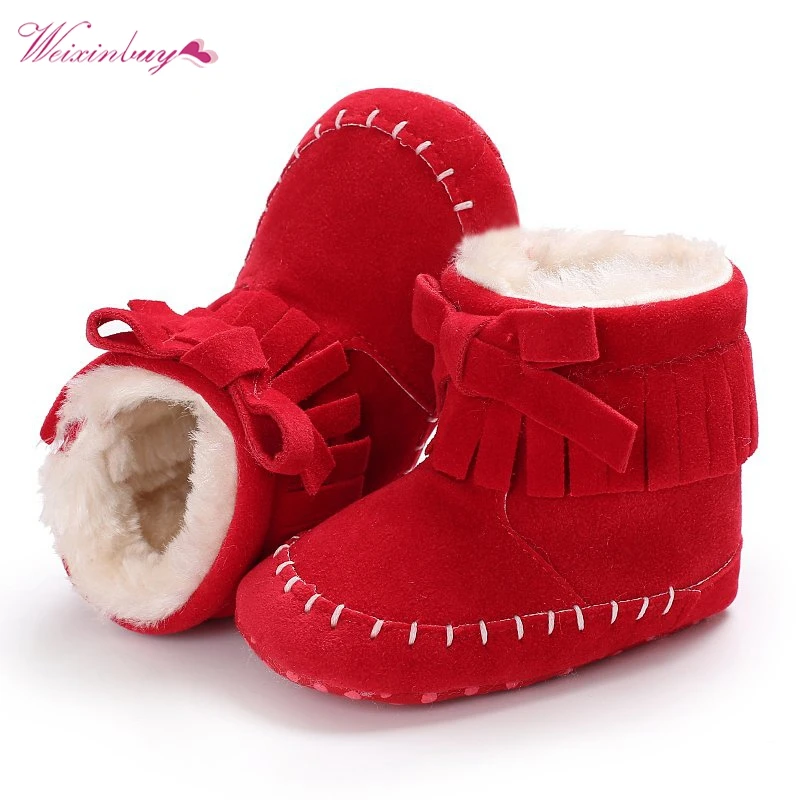 

Baby First Walker Shoes Winter Booties Kids Shoes Girls Boys Bow Knot Baby Boots Newborn Cotton Toddler Warm Winter Snow Shoes