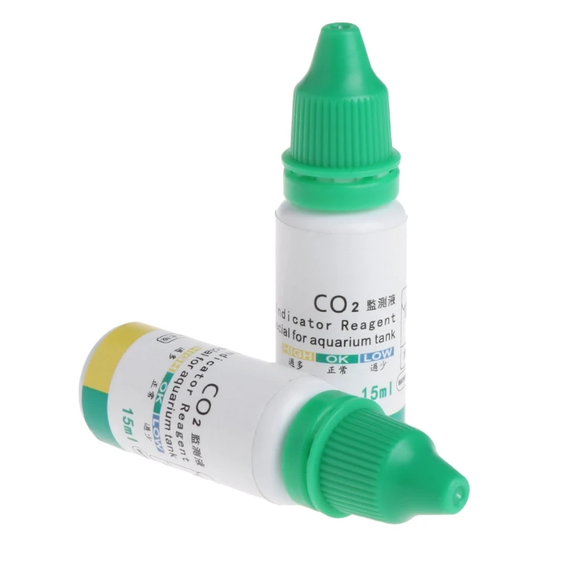 Aquarium CO2 Indicator Solution Fish Tank Liquid Test Plants Supplies Long Term 3