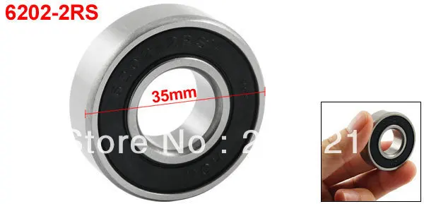 6202-2RS Rubber Sealed Deep Groove Ball Bearing 15 x 35 11mm |