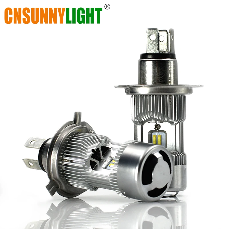 

CNSUNNYLIGHT H4 LED HB2 9003 5200Lm/Lamp Car Headlight Bulb High Low Dual Bi-Beam 6000K White Turbo Fan Canbus 12V 24V Car Light