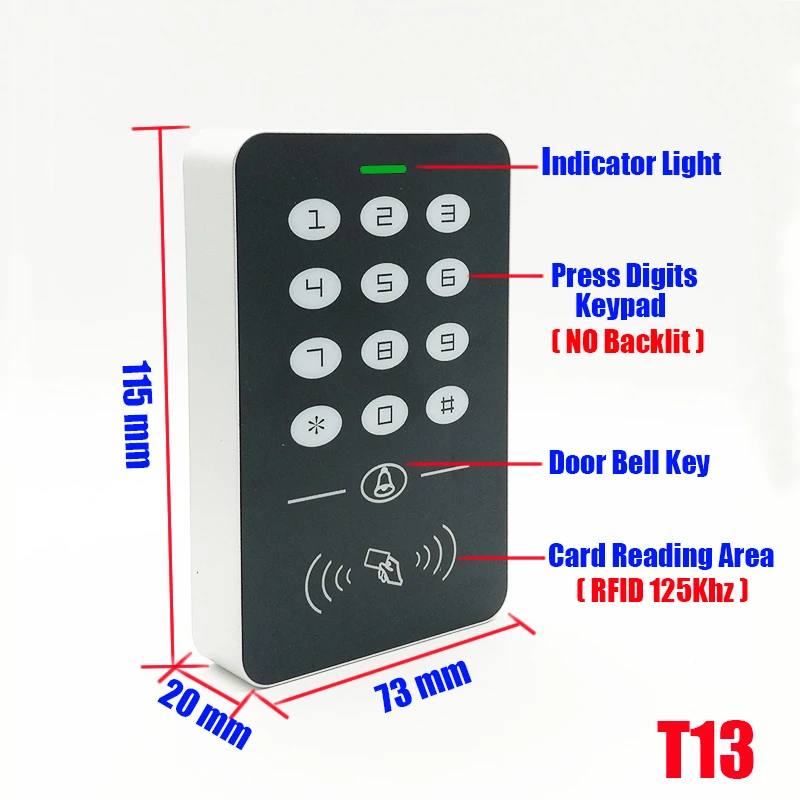 Новинка 125 кГц RFID Бесконтактная карта система контроля доступа RFID/EM клавиатура карта контроля доступа Лер Открыватель двери Мастер контроль Лер