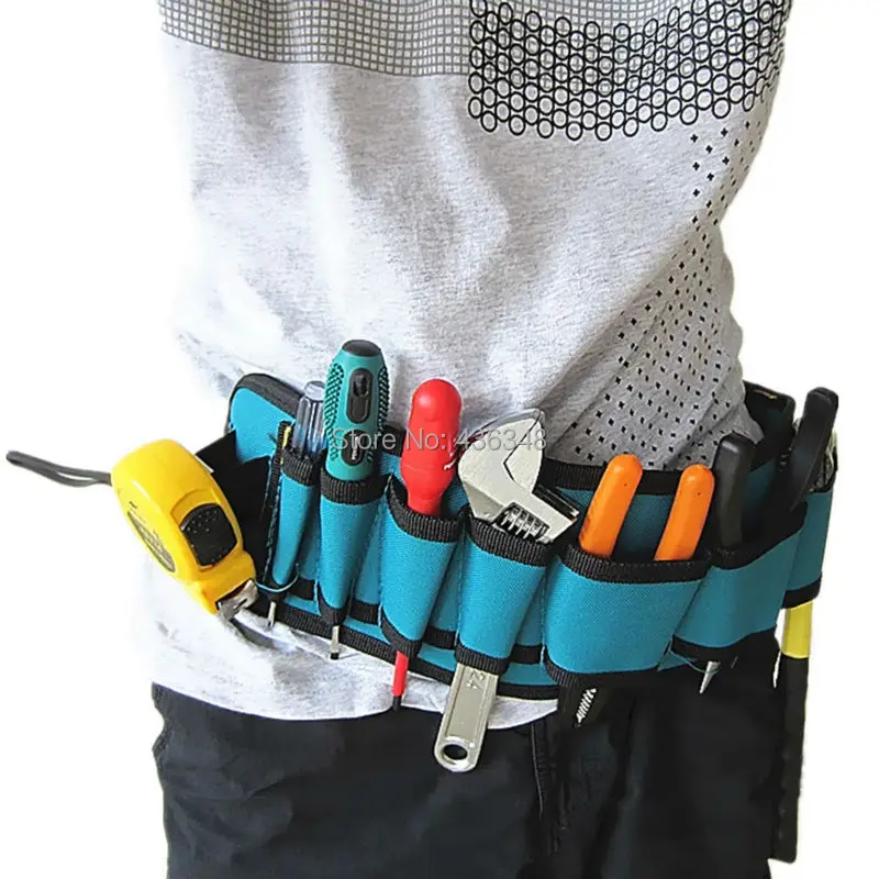 

Canvas Repair Tool Bag Carpenter Storage Case Men Rigid Tool Bag Waterproof Toolbag Organiser Mechanic's Belt Waist Pocket Pouch