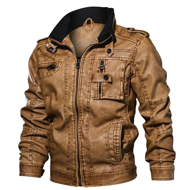 Мужская осенняя куртка из искусственной кожи в стиле милитари, повседневная армейская куртка для фитнеса, кожаная куртка размера плюс, куртка-бомбер, бренд LA695