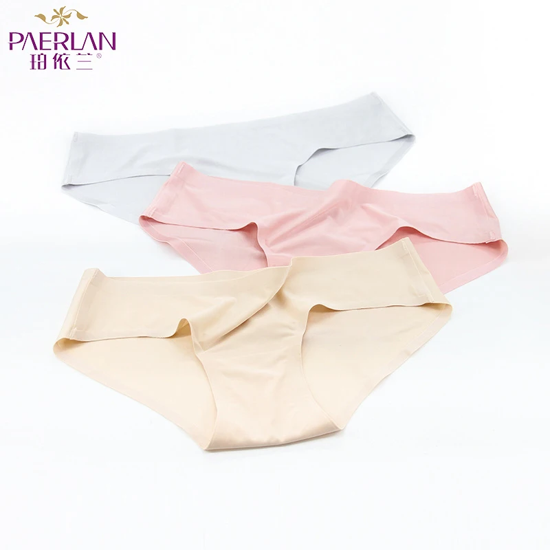 

PAERLAN Solid color Seamless underwear women Low waist underwear ladies Hip briefs Female Japanese sexy women briefs New