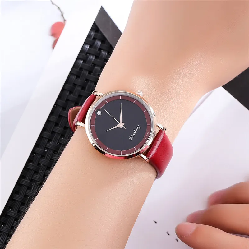 Fashion Women's Watches lady dress watch Leather Band Analog Quartz Round Wrist Watch Bracelet clock Female Reloj mujer M21 (7)