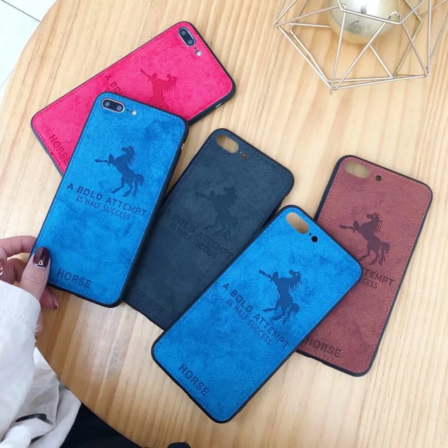 Horse Case For iPhone XS Max XR X 6 6S 7 8 Plus Soft Fabric Cloth Cover Mobile Phone Bag Shell | Мобильные телефоны и