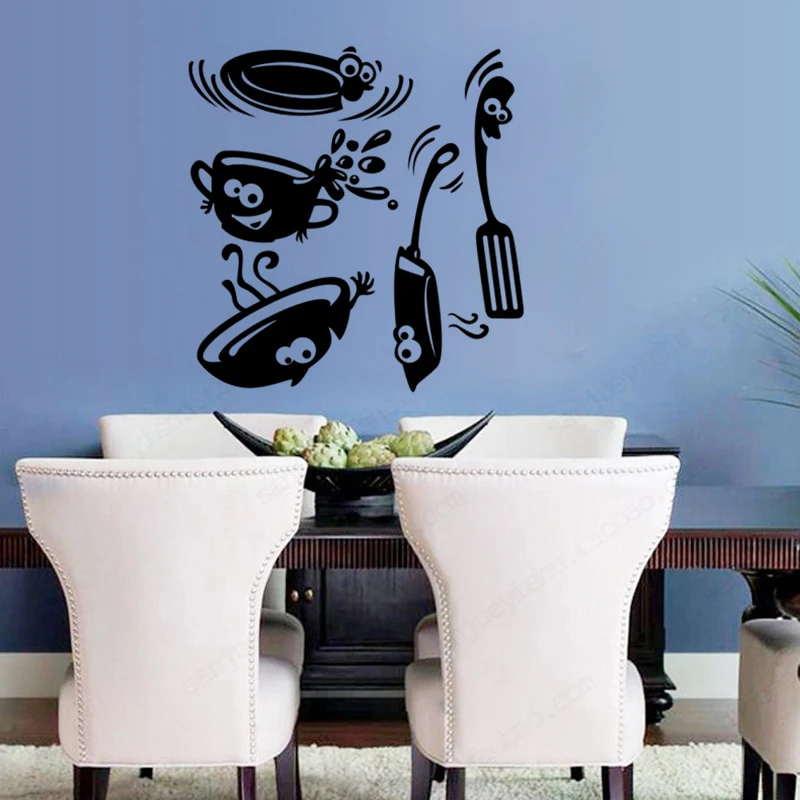 Creative Fun Kitchen Wall Stickers Restaurant Bar Stickers Home Decor