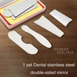 1set Dental Orthodontic Intraoral Photographic Reflector Mirror Double Sided Stainless Steel Dentistry Material Dentist Tools 1set Dental Orthodontic Intraoral Photographic Reflector Mirror Double Sided Stainless Steel Dentistry Material Dentist Tools