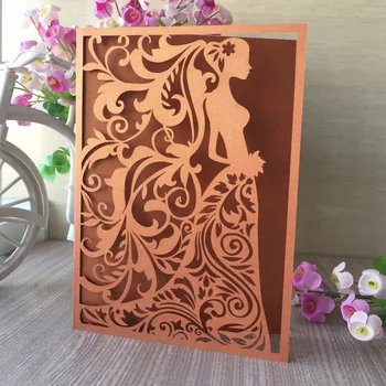 

50pcs Laser Cut Romantic Lovers Wedding Invitation Cards Decoration For Guests Table Name Card Wedding Place Card Party Favors