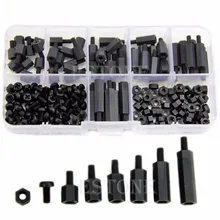 M3 Nylon Black Hex M-F Spacers/ Nuts /Screws Assorted Kit, Standoff Hot