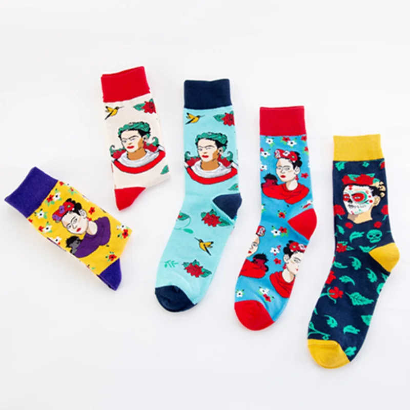 

Indian pattern Fashion Happy Socks Woman Men Funny Socks Woman Cotton Hip Hop Art Street Crew Harajuku Short Socks
