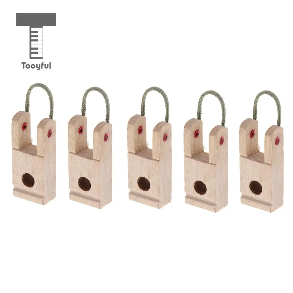 Tooyful Durable 5 Pieces Wood Piano Hammer Butt Plates/Flanges for Upright/Vertical Piano DIY Parts