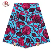 Полиэстер воск принты ткань Анкара Новое bintareal воск высокое качество 6 ярдов африканская ткань для вечерние платье FP6125