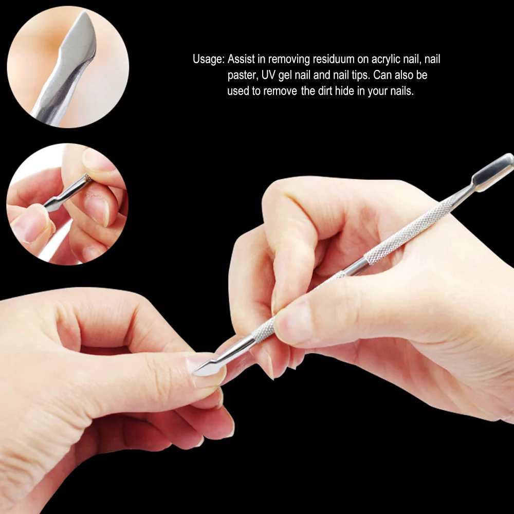 Гель-лак для ногтей, толкатель для кутикулы, триммер для омертвевшей кожи, двусторонний инструмент для удаления кутикулы, ложка для педикюра и маникюра