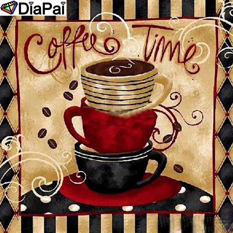 

DiaPai 5D DIY Diamond Painting 100% Full Square/Round Drill "Text cup" Diamond Embroidery Cross Stitch 3D Decor A21526