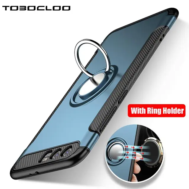 Tobocloo Case for Huawei P10 P10Lite P10Plus Lite Plus Honor 9 Fashion Metal 360 Finger Ring Bracket Stand Holder Car Cover