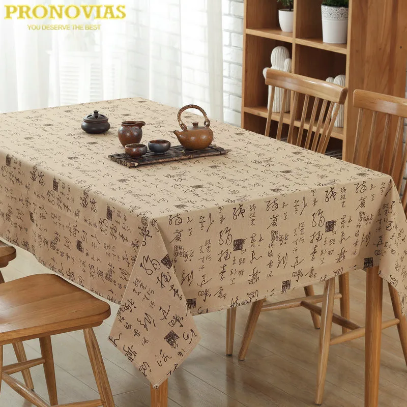 

Pronovias chinese character ethnic waterproof lattice table cloth