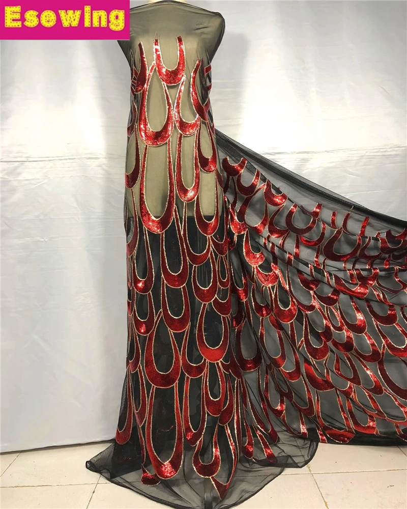 

Shining wine lace sequins african crystal lace fabric glitter sequins tulle lace Wedding lace sequin patches dress 5yards/lot