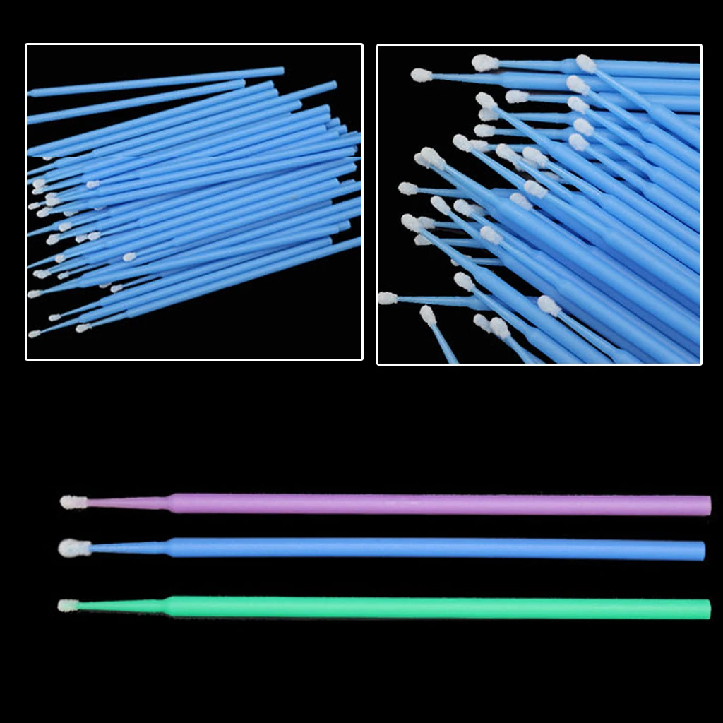 100 шт./лот микрощетки наращивания ресниц составляют клей для ресниц щеточки одноразовые аппликаторы палочки макияж инструменты