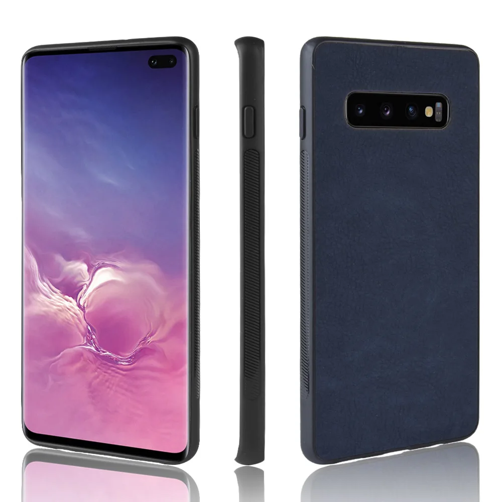 Для samsung galaxy S10 E PLUS 5G Note10 10pro M30 M40 M30S кожаный мягкий силиконовый край задняя крышка
