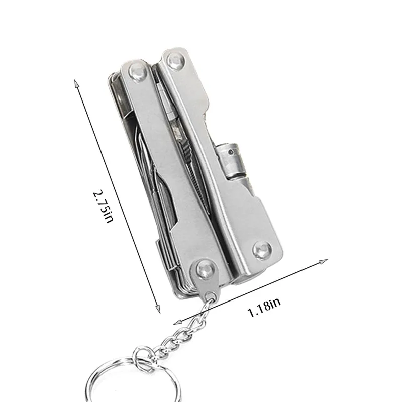 Multitool Pliers Pocket Knife Screwdriver Set With LED Light Hand Crimping Survival Tool Stainless Steel Folding Knife Pliers (2)
