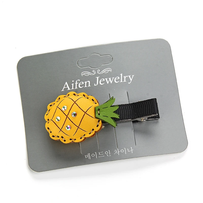 

Korean Children's Simple Cute Watermelon Pineapple Grape Duckbill Clip Princess Girl Fashion Fruit Hairpins Hair Accessories