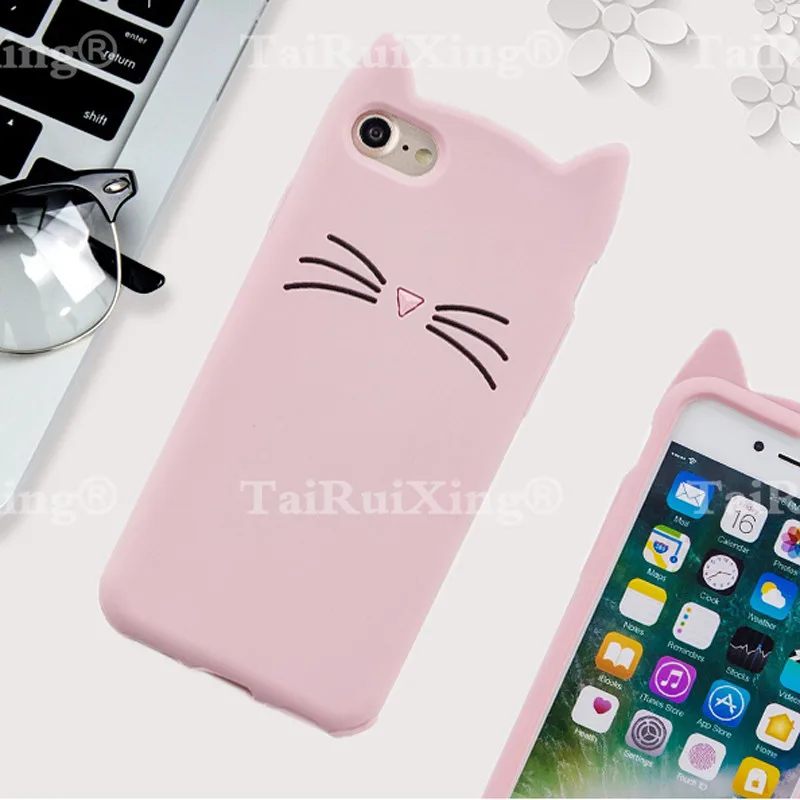 Милый 3D единорог для iPhone 5 5S 5C SE 6 6S 7 8 6s Plus X милый мягкий силиконовый чехол