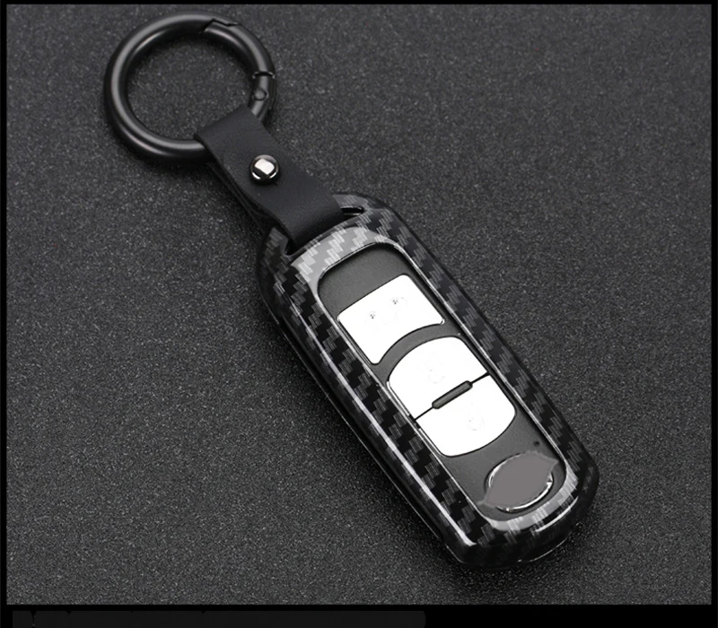 Углерода звезды Автомобильный ключ чехол для MAZDA 2 3 5 6 CX-3 CX-5 CX-7 CX-9 Скорость Miata MX5 оболочки куртка протектор 3 4 кнопки держатель для ключей
