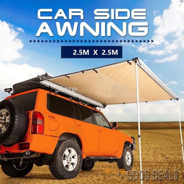 

GRNTAMN Car Tent 2x1.5 2x2 2x2.5m 2.5x2m toldo 4WD car Roof tent awning roof up 420D awning sun shade awning side tent