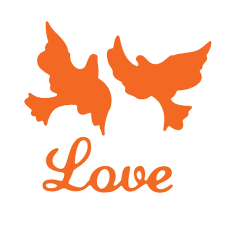 

Happy Gift Love Peace Dove Cutting Dies Metal Banner DIY Scrapbooking Album Paper Card Craft Die Cuts Scrapbooking Embossing