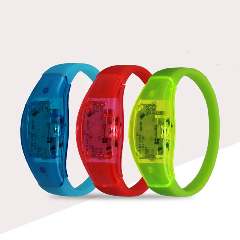 1 Piece LED Multicolor Silicone Luminous Bracelet Vocal Concert Support