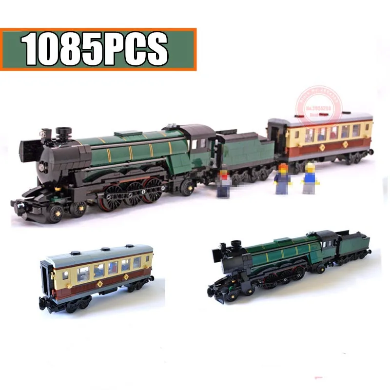 

NEW Technic Series Emerald Night Train Model Building Kits fit legoings 10194 Model Building Blocks Bricks toys gift kid