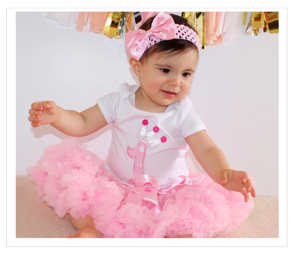 3pcs Tutu Skirt Clothing Sets Baby Girls Romper Pettiskirt Tulle Skirts Clothes Infant Jumpsuit Princess Birthday Party Costumes baby dress and set
