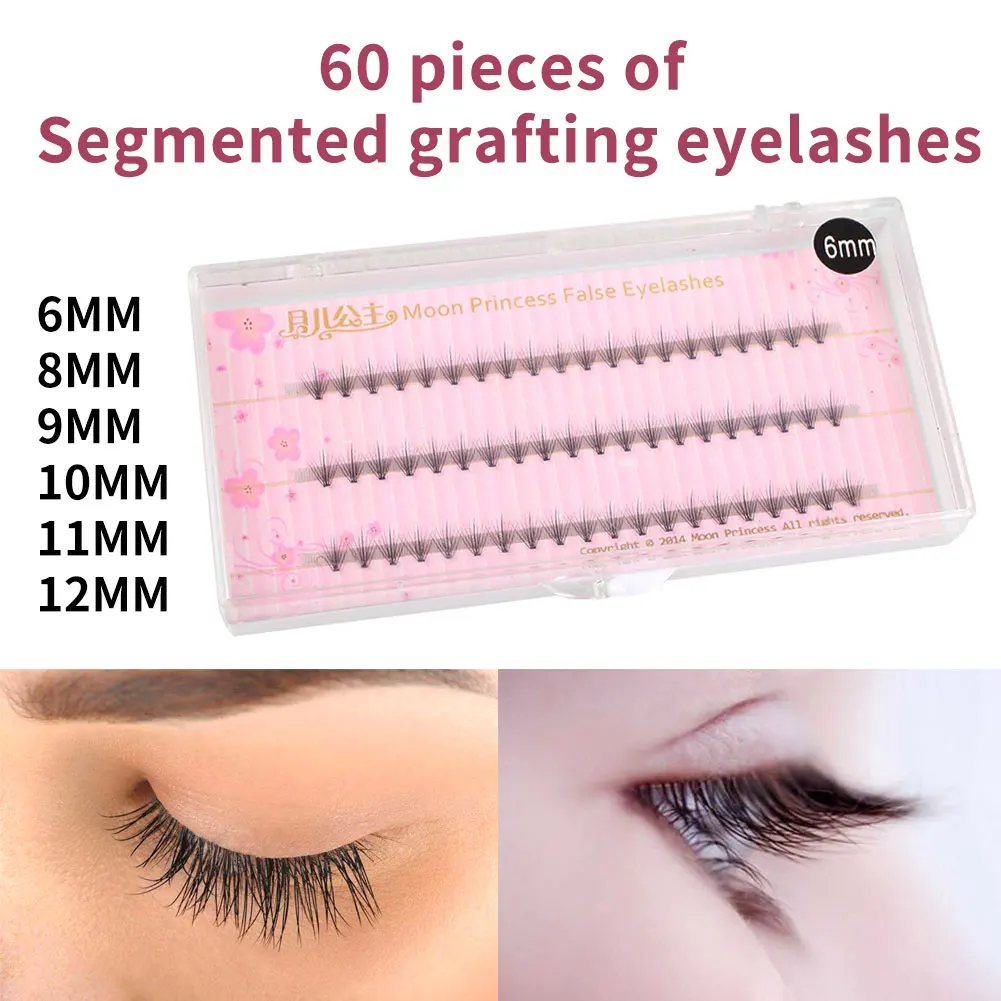 

60pcs Segmented Eyelashes Professional Makeup Individual Cluster Eye Lashes Fake