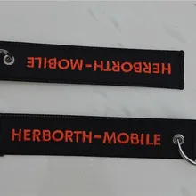 Herborth мобильный логотип Ткань вышитые ключевые теги