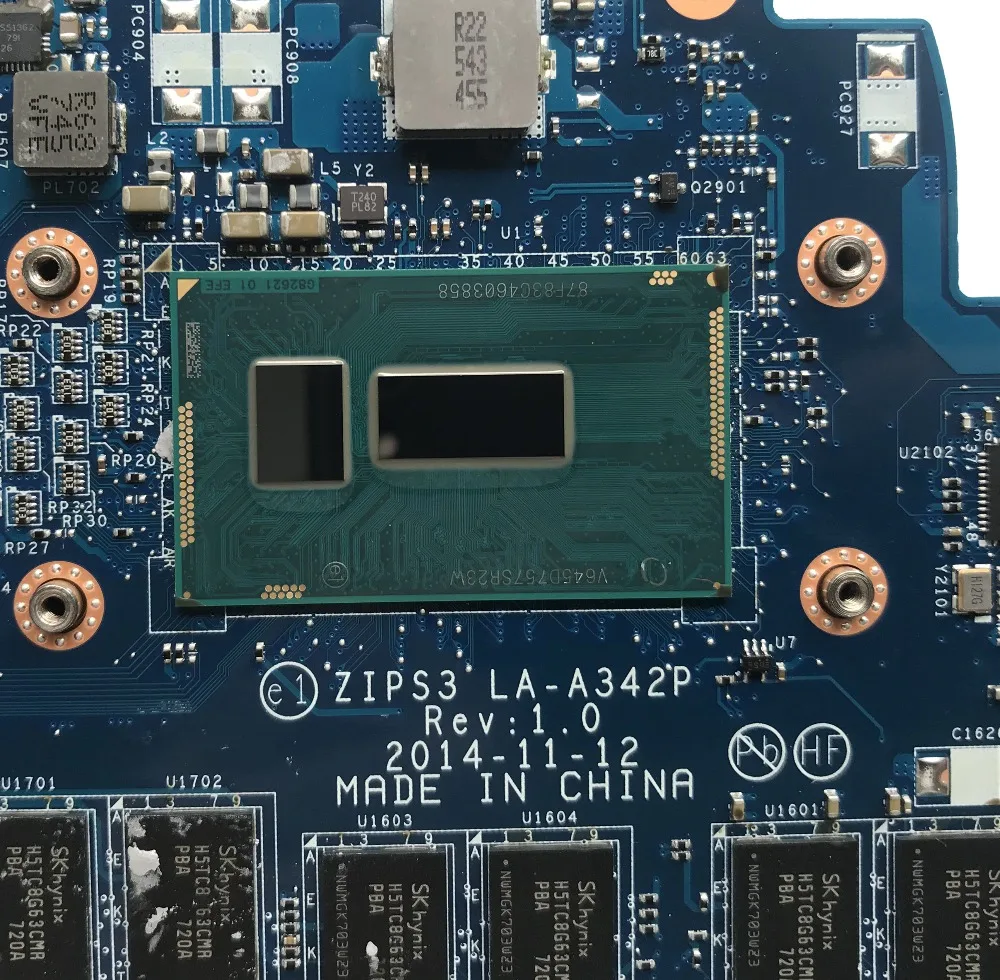 KEFU ZIPS3 LA-A342P Laptop motherboard for Lenovo YOGA 12 Laptop Motherboard I7-5500U CPU 4GB RAM original tested